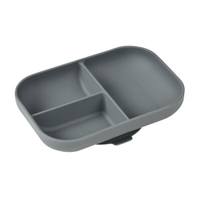 Divided silicone plate mineral grey