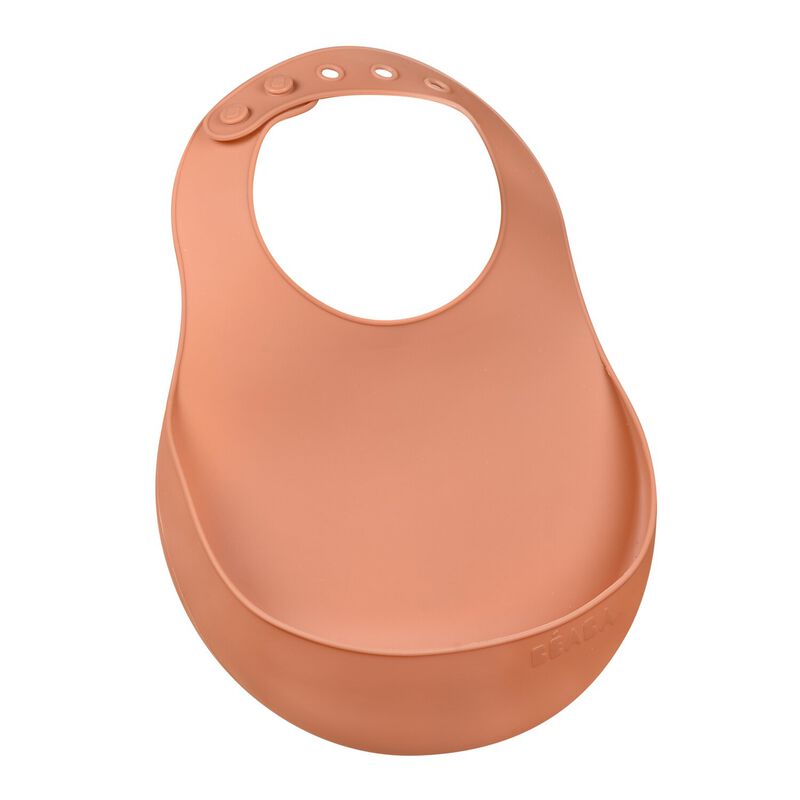Silicone bib terracotta