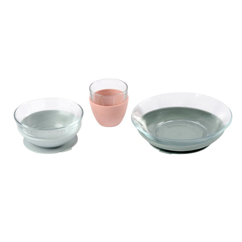 Coffret repas verre eucalyptus