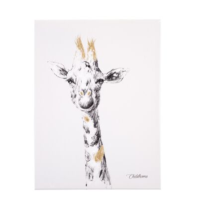 Oil Painting - Giraffe + Gold - 30x40 Cm