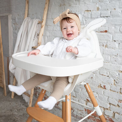 Evolu Feeding Tray - Abs - White + Silicone Place Mat