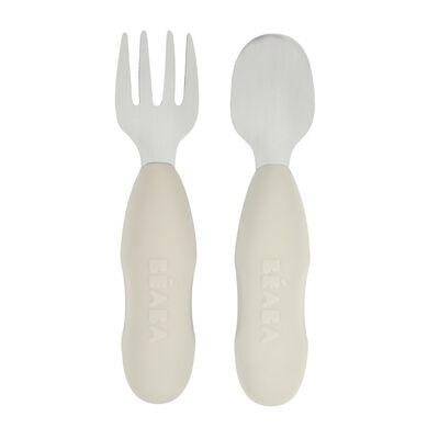 Set of 2 stainless steel pre-cutlery Velvet Grey