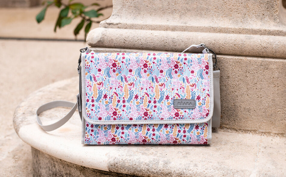 Geneve changing station mirage grey/floral