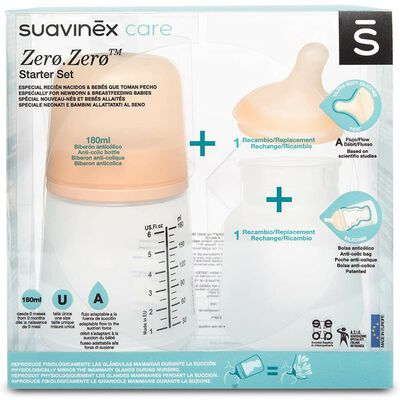 Zer&oslash;.Zer&oslash; BIBERON PACK 180ML + Teat + Silicone pouch 