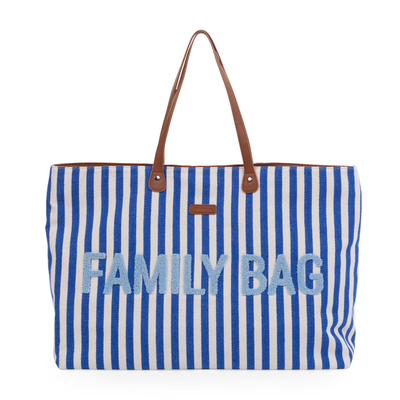 Family Bag Wickeltasche - Streifen  - Electric Blau/Light Bl