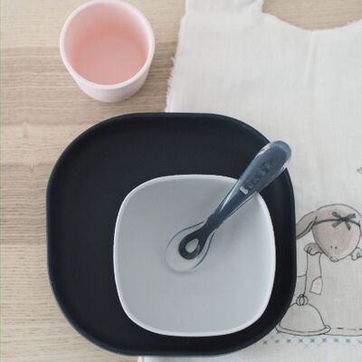 4-piece silicone dinner set night-blue