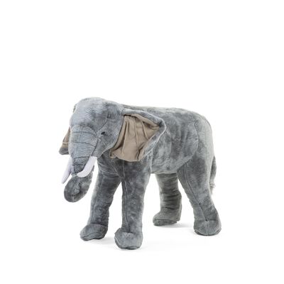 Standing Elephant Stuffed Animal - 70x40x60 Cm - Grey