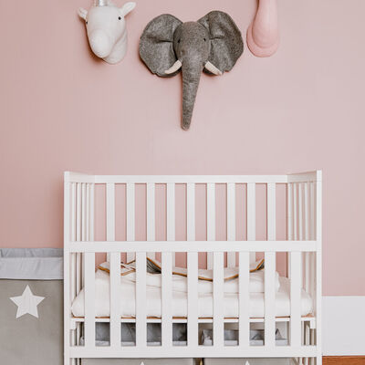 Storage Basket - 40x30x20 Cm - Canvas - Grey Stripes