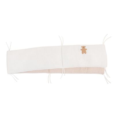 Playpen Protection - 35x340 Cm - Jersey Melange Beige / Musl