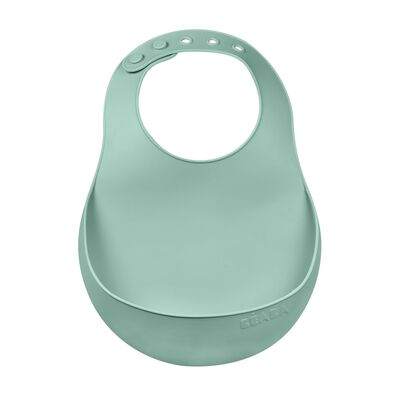 Silicone bib sage green