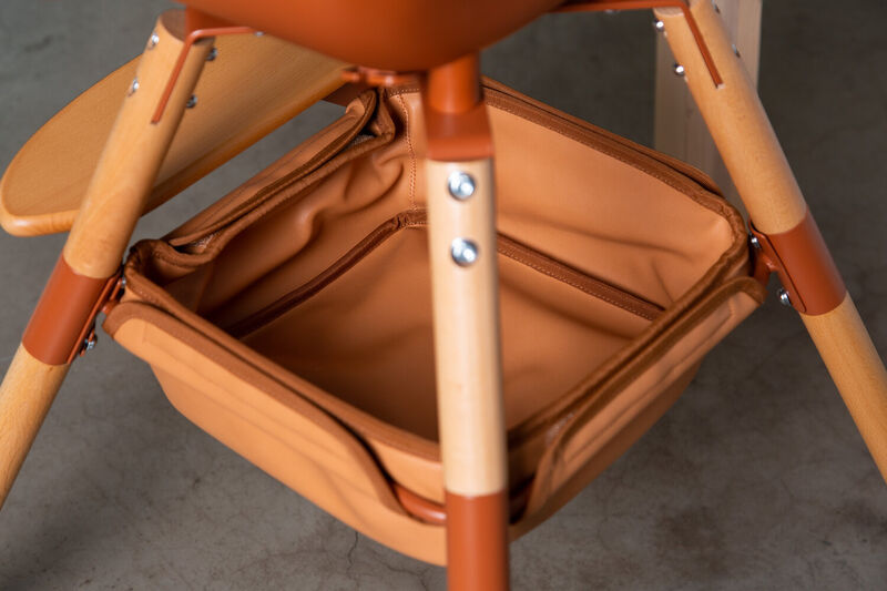 Evolu Korb - Leder - Nude