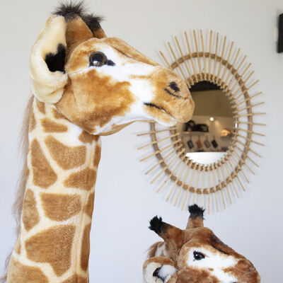 Standing Giraffe Stuffed Animal - 50x40x135 Cm - Brown Yello