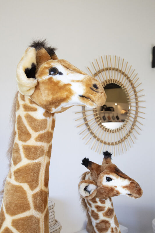 Standing Giraffe Stuffed Animal - 50x40x135 Cm - Brown Yello