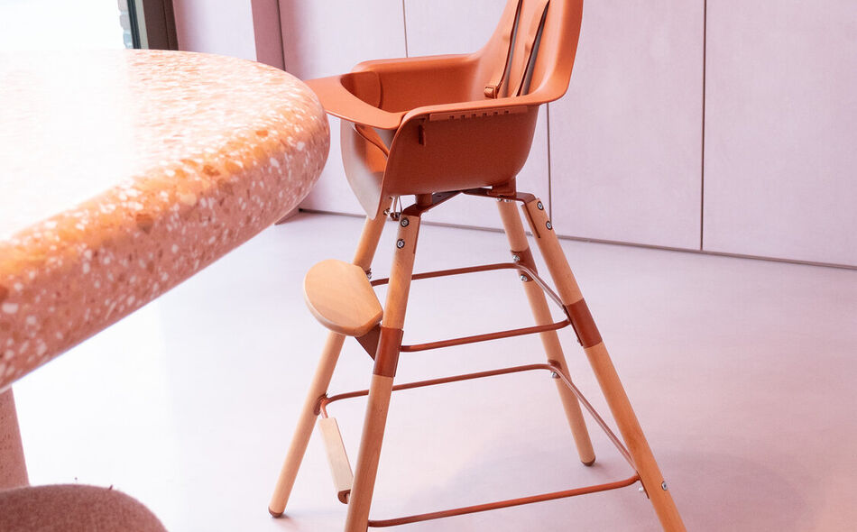 Evolu Extra Set Lange Beine + Fu&szlig;st&uuml;tze - Holz - Rost