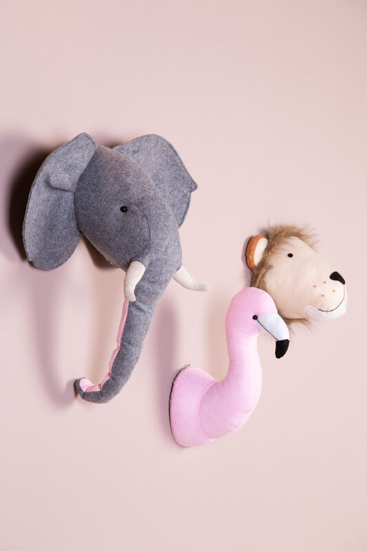 Animal Head Elephant - Felt - Wall Decoration