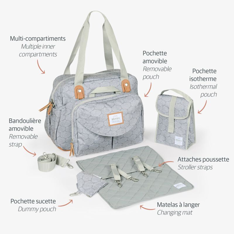 Gen&egrave;ve changing bag tiny clouds