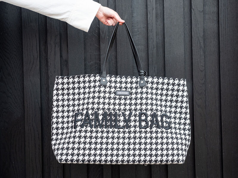 Family Bag Pied De Poule  - Black