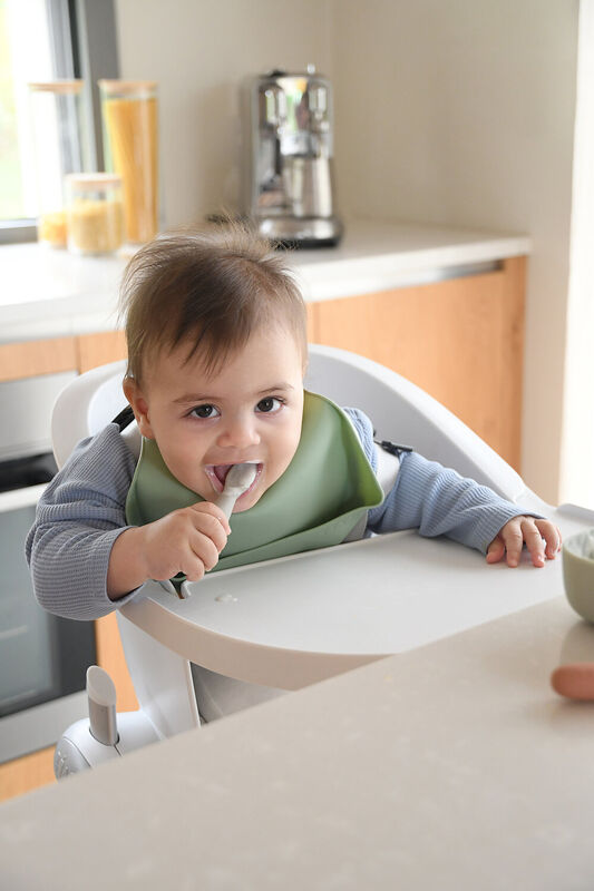 Lot de 2 PRE-CUILL&Egrave;RE SILICONE sage green / velvet grey