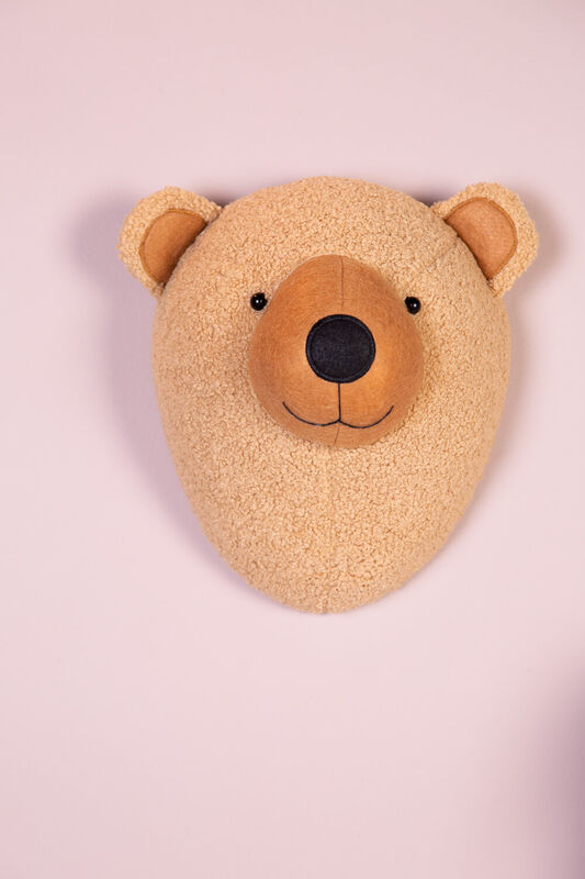Animal Head Teddy Bear - Felt - Wall Decoration