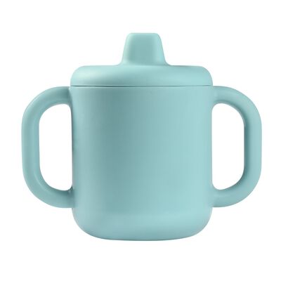 Taza de aprendizaje de silicona blue