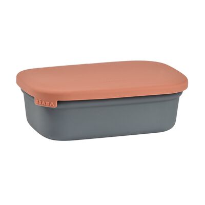 Ceramic lunch box mineral / terracotta