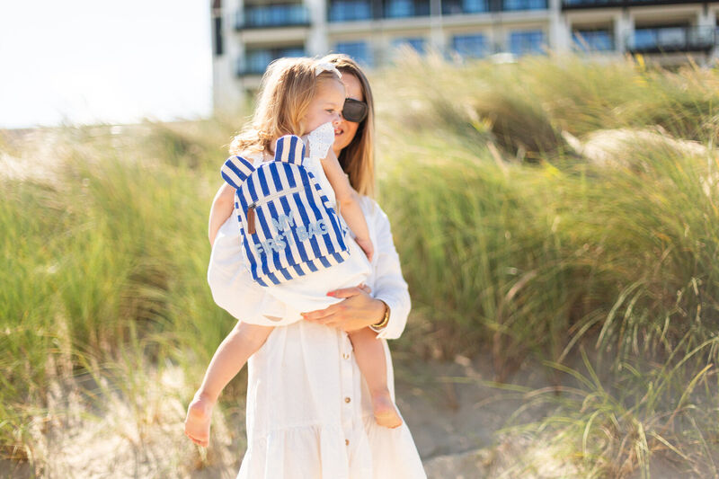 My First Bag Children's Backpack  - Stripes - Electric Blue/