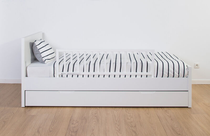 Rausfallschutz - 120 Cm - Holz - Wei&szlig;