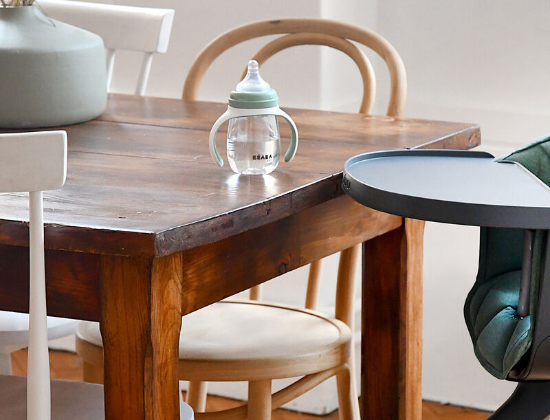 2 in 1 Training Bottle 210 ml sage green