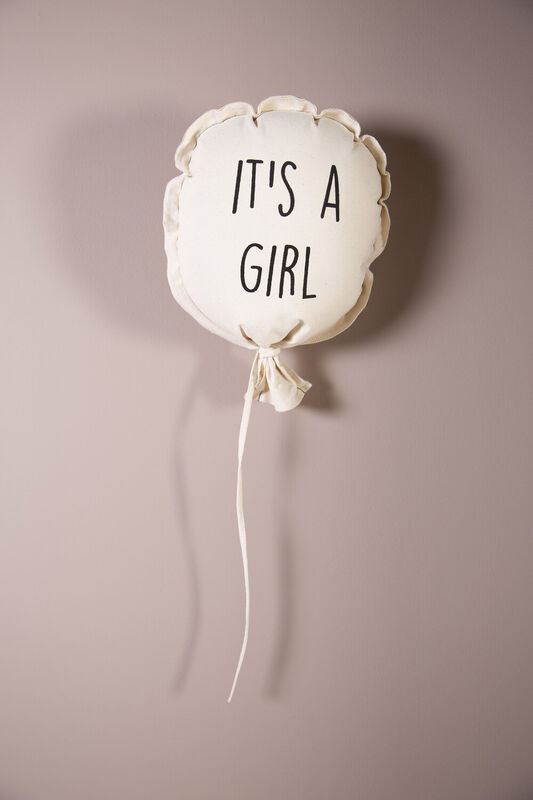 Canvas Balloon - It's A Girl - Wall decoration - 35x26x8 Cm